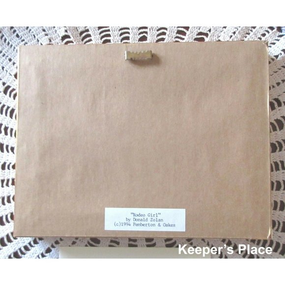 Donald Zolan RODEO GIRL Framed Signed Lithograph P - Picture 4 of 4